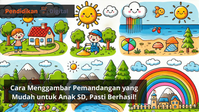 Cara Menggambar Pemandangan yang Mudah untuk Anak SD, Pasti Berhasil!